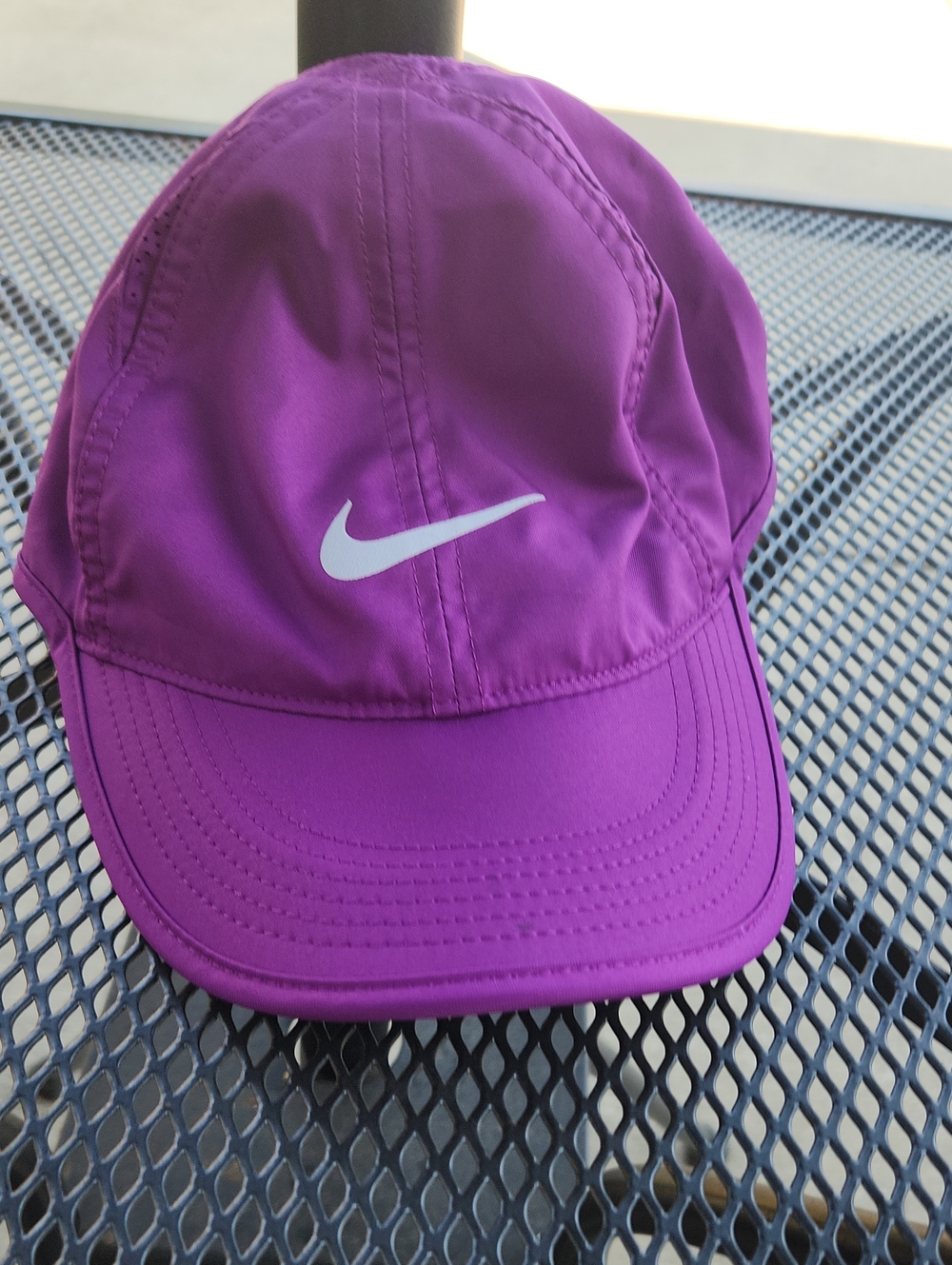 Nike Bright Purple Running Cap with White Swoosh